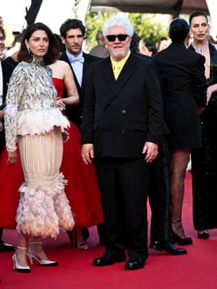 IPA84873516 - Cannes, 79th Cannes Film Festival 2025 - evening 8. red carpet of AMARGA NAVIDAD. In the photo Pedro Almodovar, Barbara Lennie  Copyright: xSimonexComix xPoolxPhotoxEventsx07x 84873516