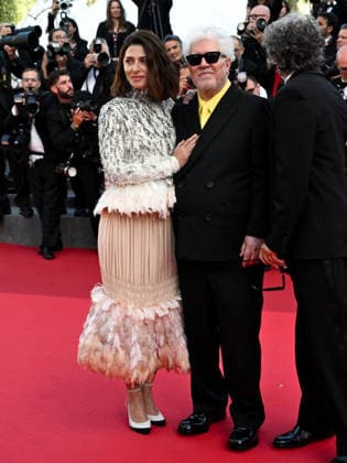 IPA84873526 - Cannes, 79th Cannes Film Festival 2025 - evening 8. red carpet of AMARGA NAVIDAD. In the photo Pedro Almodovar, Barbara Lennie  Copyright: xSimonexComix xPoolxPhotoxEventsx07x 84873526