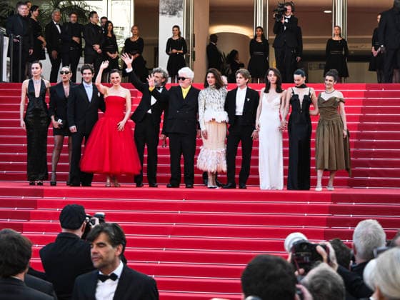 IPA84873562 - Cannes, 79th Cannes Film Festival 2025 - evening 8. red carpet of AMARGA NAVIDAD. Pictured are Aitana Sanchez-Gijon, Leonardo Sbaraglia, Pedro Almodovar, Barbara Lennie, Patrick Criado, Victoria Luengo, Milena Smit, Amaia Romero, Rossy De Palma and Nievez Alvarez  Copyright: xSimonexComix xPoolxPhotoxEventsx07x 84873562