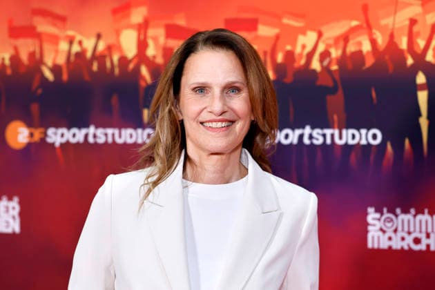 Sports presenter Katrin Müller Hohenstein at the premiere of the ZDF documentary Mission Sommermärchen , a documentary about the German national soccer teams journey at the 2006 World Cup in their home country, at the Cinedom Cologne, 19 05 2026 NRW Germany Copyright: xChristophxHardtx