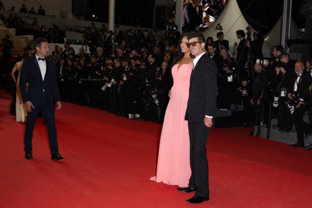 Cannes Diamond screening NG Robin Thicke and April Love Geary attending the ‘Diamond’ Screening and Red Carpet at Palais Des Festivals in Cannes, France on May 19 2026 as part of the 79th Cannes Film Festival. Photo by Nicolas Genin ABACAPRESS.COM Cannes France  Copyright: xGeninxNicolas ABACAx