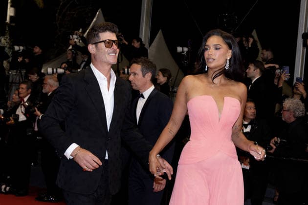 Robin Thicke Audemars Piguet watch and his wife April Love Geary Stairway for the film Diamond at the 79th Cannes International Film Festival on May 19, 2026 Olivier Borde Bestimage Red carpet for Diamond at the 79th Cannes International Film Festival on May 19, 2026 Cannes France  Copyright: xOLIVIERxBORDEx xBESTIMAGExOLIVIERxBORDEx xBESTIMAGEx