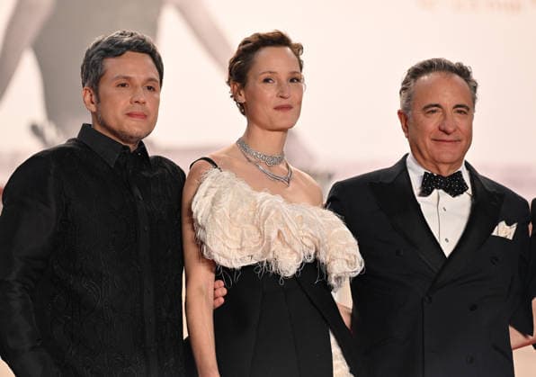 79th Cannes Film Festival: Diamond screening CANNES, FRANCE - MAY 19: (L to R) US-Filipino producer Paul Soriano, Luxembourgish actress Vicky Krieps and US director, screenwriter, actor and producer Andy Garcia arrive for the screening of the film Diamond at the 79th edition of the Cannes Film Festival in Cannes, France on May 19, 2026. Mustafa Yalcin Anadolu Cannes France. Editorial use only. Please get in touch for any other usage.  Copyright: x2026xAnadoluxMustafaxYalcinx