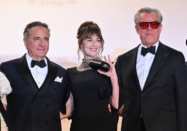79th Cannes Film Festival: Diamond screening CANNES, FRANCE - MAY 19: (L to R) US director, screenwriter, actor and producer Andy Garcia, US actress Rosemarie Dewitt and US actor Danny Huston arrive for the screening of the film Diamond at the 79th edition of the Cannes Film Festival in Cannes, France on May 19, 2026. Mustafa Yalcin Anadolu Cannes France. Editorial use only. Please get in touch for any other usage.  Copyright: x2026xAnadoluxMustafaxYalcinx