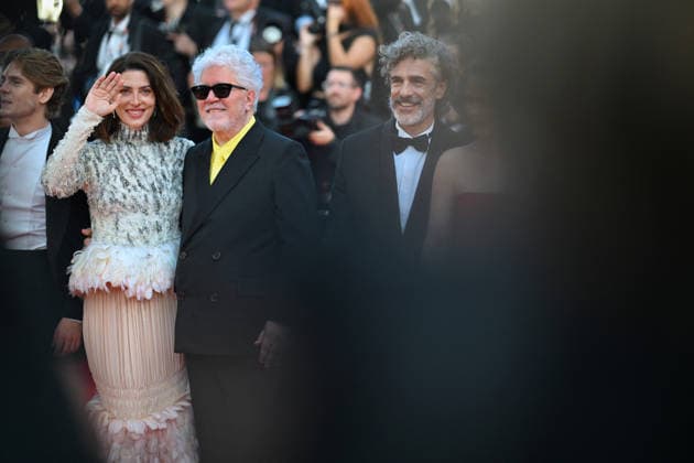 Cannes - Amarga Navidad Premiere FC Bárbara Lennie, Pedro Almodóvar and Leonardo Sbaraglia attends the red carpet premiere of Amarga Navidad during the 79th Cannes International Film Festival in Cannes, France on May 19, 2026.. Photo by Franck Castel ABACAPRESS.COM Cannes  Copyright: xCastelxFranck ABACAx
