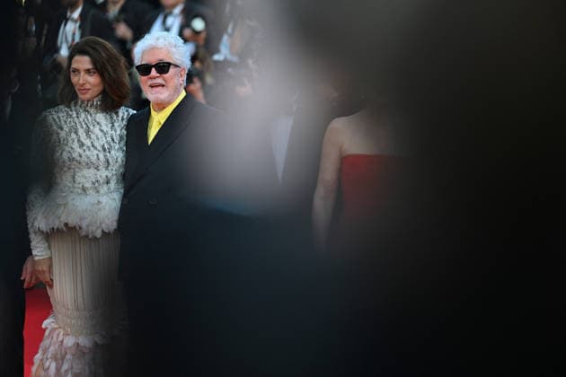 Cannes - Amarga Navidad Premiere FC Bárbara Lennie, Pedro Almodóvar and Leonardo Sbaraglia attends the red carpet premiere of Amarga Navidad during the 79th Cannes International Film Festival in Cannes, France on May 19, 2026.. Photo by Franck Castel ABACAPRESS.COM Cannes  Copyright: xCastelxFranck ABACAx