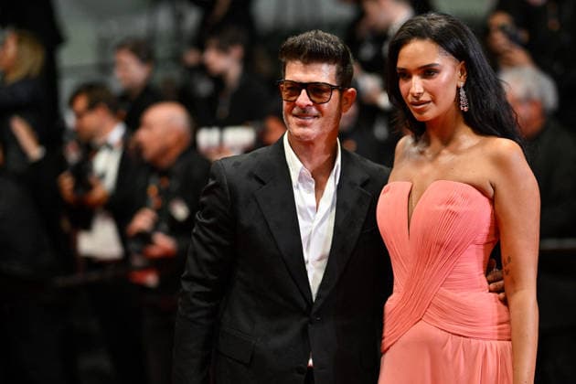 Cannes Screening Diamond JR April Love Geary, Robin Thicke attending the screening of the movie Diamond during the 79th Cannes Film Festival in Cannes, France on May 19, 2026. Photo by Julien Reynaud APS-Medias ABACAPRESS.COM Cannes France  Copyright: xReynaudxJulien APS-Medias ABACAx