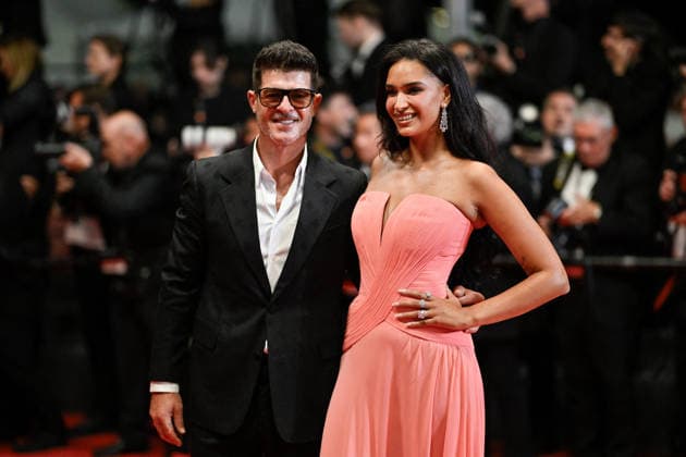 Cannes Screening Diamond JR April Love Geary, Robin Thicke attending the screening of the movie Diamond during the 79th Cannes Film Festival in Cannes, France on May 19, 2026. Photo by Julien Reynaud APS-Medias ABACAPRESS.COM Cannes France  Copyright: xReynaudxJulien APS-Medias ABACAx