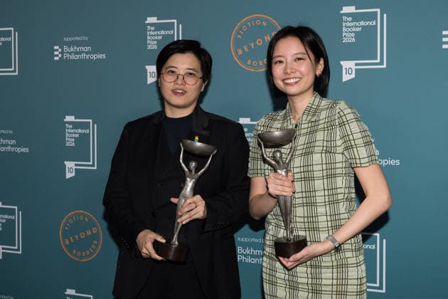 International Booker Prize 2026 Award Ceremony in London LONDON, UNITED KINGDOM - MAY 19: Winners of the International Booker Prize 2026 Author Yang Shuang-zi (L) and translator Lin King pose with the trophies during the award ceremony at Tate Modern in London, United Kingdom on May 19, 2026. The International Booker Prize is awarded annually for the finest single work of fiction from around the world which has been translated into English and published in the UK and Ireland. Wiktor Szymanowicz Anadolu London United Kingdom. Editorial use only. Please get in touch for any other usage.  Copyright: x2026xAnadoluxWiktorxSzymanowiczx