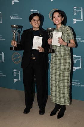International Booker Prize 2026 Award Ceremony in London LONDON, UNITED KINGDOM - MAY 19: Winners of the International Booker Prize 2026 Author Yang Shuang-zi (L) and translator Lin King pose with the trophies during the award ceremony at Tate Modern in London, United Kingdom on May 19, 2026. The International Booker Prize is awarded annually for the finest single work of fiction from around the world which has been translated into English and published in the UK and Ireland. Wiktor Szymanowicz Anadolu London United Kingdom. Editorial use only. Please get in touch for any other usage.  Copyright: x2026xAnadoluxWiktorxSzymanowiczx