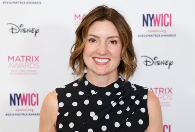 Global Brand President and U.S. CEO, Dentsu Creative Abbey Klaassen arrives on the red carpet at the 56th Annual Matrix Awards at the Ziegfeld Ballroom in New York City on Tuesday, May 19, 2026.  NYP20260519212 JohnxAngelillo