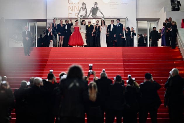 Cannes Diamond Premiere FC Nievez Alvarez, Rossy De Palma, Quim Gutiérrez, Aitana Sánchez-Gijón, Leonardo Sbaraglia, Pedro Almodóvar, Bárbara Lennie, Patrick Criado, Victoria Luengo, Milena Smit and Amaia Romero attends the red carpet premiere of Diamond during the 79th Cannes International Film Festival in Cannes, France on May 19, 2026. Photo by Franck Castel ABACAPRESS.COM Cannes Copyright: xCastelxFranck ABACAx