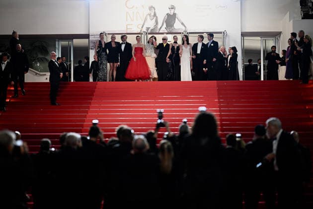 Cannes Diamond Premiere FC Nievez Alvarez, Rossy De Palma, Quim Gutiérrez, Aitana Sánchez-Gijón, Leonardo Sbaraglia, Pedro Almodóvar, Bárbara Lennie, Patrick Criado, Victoria Luengo, Milena Smit and Amaia Romero attends the red carpet premiere of Diamond during the 79th Cannes International Film Festival in Cannes, France on May 19, 2026. Photo by Franck Castel ABACAPRESS.COM Cannes Copyright: xCastelxFranck ABACAx