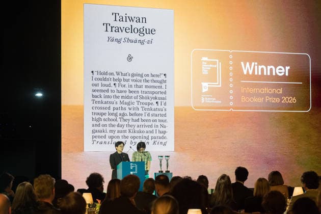 International Booker Prize 2026 Award Ceremony in London LONDON, UNITED KINGDOM - MAY 19: The winners of the International Booker Prize 2026 for the book titled ‘Taiwan Travelogue’ author Yang Shuang-zi and translator Lin King speak on stage during the award ceremony at Tate Modern in London, United Kingdom on May 19, 2026. The International Booker Prize is awarded annually for the finest single work of fiction from around the world which has been translated into English and published in the UK and Ireland. Wiktor Szymanowicz Anadolu London United Kingdom. Editorial use only. Please get in touch for any other usage.  Copyright: x2026xAnadoluxWiktorxSzymanowiczx