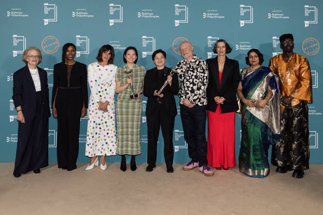 International Booker Prize 2026 Award Ceremony in London LONDON, UNITED KINGDOM - MAY 19: The winners of the International Booker Prize 2026 for the book titled ‘Taiwan Travelogue’ author Yang Shuang-zi (C) and translator Lin King (CL) pose with the trophies and judges during the award ceremony at Tate Modern in London, United Kingdom on May 19, 2026. The International Booker Prize is awarded annually for the finest single work of fiction from around the world which has been translated into English and published in the UK and Ireland. Wiktor Szymanowicz Anadolu London United Kingdom. Editorial use only. Please get in touch for any other usage.  Copyright: x2026xAnadoluxWiktorxSzymanowiczx