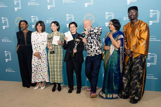 International Booker Prize 2026 Ceremony at Tate Modern, London, UK 19 May 2026 Author Yang Shuang-zi and translator Lin King are joined by the Booker Prize judges after winning the International Booker Prize 2026 at Tate Modern, London, UK, on 19 May 2026, for their work Taiwan Travelogue., Credit:Pete Speller Avalon  Copyright: xPetexSpellerx xAvalonx 1100648132