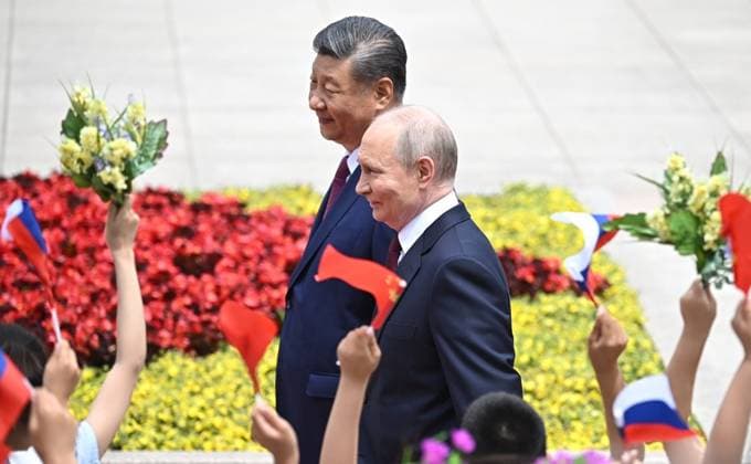 Putin, Xi meet in Beijing following Trump visit amid US-Iran war BEIJING, CHINA - MAY 20: (----EDITORIAL USE ONLY - MANDATORY CREDIT - KREMLIN PRESS SERVICE HANDOUT - NO MARKETING NO ADVERTISING CAMPAIGNS - DISTRIBUTED AS A SERVICE TO CLIENTS----) Russian President Vladimir Putin (R) and Chinese President Xi Jinping (L) meet days after US President Donald Trump visited China for a summit with the Chinese leader amid the US-Iran war in Beijing, China on May 20, 2026. Putin was received with an official welcoming ceremony outside Great Hall of the People, where Xi greeted him, before the two sit for talks. Kremlin Press Service Anadolu Beijing China. Editorial use only. Please get in touch for any other usage.  Copyright: x2026xAnadoluxKremlinxPressxServicex