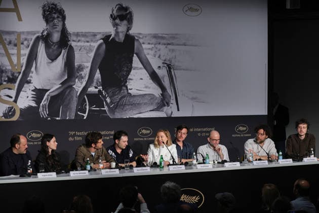 Cannes - L Inconnue Press Conference Nicolas Anthome, Lilith Grasmug, Niels Schneider, Arthur Harari, Lea Seydoux, Lucas Harari, Vincent Poymiro, Laurent Senechal and Andrea Poggio attending the L Inconnue (The Unknown) press conference at the 79th annual Cannes Film Festival on May 19, 2026 in Cannes, France. Photo by Jean-Marc Haedrich Pool ABACAPRESS.COM Cannes France  Copyright: xPool ABACAx