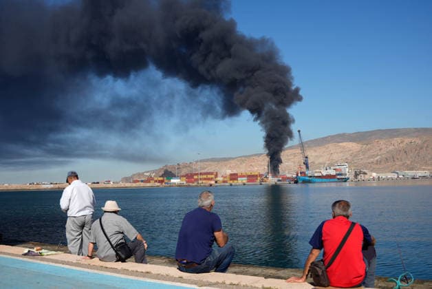 Fire declared in the Pechina Dock of the Port of Almeria Image of the fire declared in a container area of the Pechina Dock of the Port of Almeria On May 20, 2026 in Almeria Andalusia, Spain Several fire departments have moved to the Pechina Quay of the Port of Almeria after a fire broke out in an area where material and containers were stored and where work had been authorized for the handling and cutting of steel. So far, no personal injuries have been reported 20 MAY 2026 Marian Leó Almeria Andalucia, Spain Almeria Andalucia, Spain Spain Spain  Copyright: xMarianxLeonx 7536006