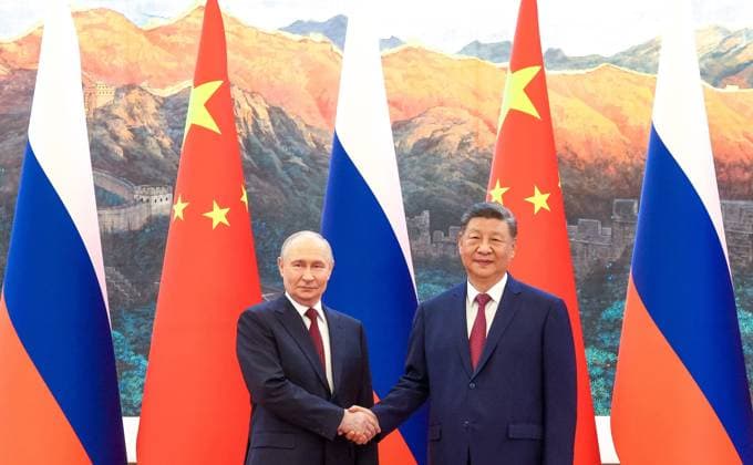 Russian President Vladimir Putin meets with Chinese President Xi Jinping during talks at the Great Hall of the People, during Putin s visit to Beijing, China Russian President Vladimir Putin meets with Chinese President Xi Jinping during talks at the Great Hall of the People, during Putin s visit to Beijing, China, May 20, 2026. Photo by Russian President official apaimages Russia Russia Russian Federation 200526_China_RPO_00(29) Copyright: xapaimagesxRussianxForeignxMinistry sxofficialx xapaimagesx