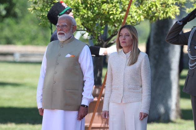 IPA84892557 - Rome, Italy May 20, 2026: Prime Minister Giorgia Meloni meets with Prime Minister of India Narendra Modi to further strengthen the strategic partnership between Italy and India at Villa Doria Pamphilj for a discussion on economics, innovation, energy and international cooperation.  Copyright: xmarcoxiacobuccix xmarcoxiacobuccix 84892557