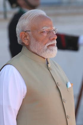 IPA84892587 - Rome, Italy May 20, 2026: Prime Minister Giorgia Meloni meets with Prime Minister of India Narendra Modi to further strengthen the strategic partnership between Italy and India at Villa Doria Pamphilj for a discussion on economics, innovation, energy and international cooperation.  Copyright: xmarcoxiacobuccix xmarcoxiacobuccix 84892587