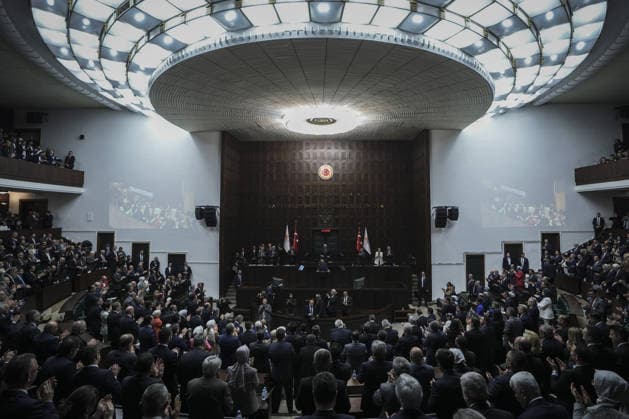AK Party Group Meeting in Ankara ANKARA, TURKIYE - MAY 20: Turkish President and Leader of the Justice and Development (AK) Party Chairman Recep Tayyip Erdogan attends his party’s parliamentary group meeting in Ankara, Turkiye on May 20, 2026. Dilara Irem Sancar Anadolu Ankara Turkey. Editorial use only. Please get in touch for any other usage.  Copyright: x2026xAnadoluxDilaraxIremxSancarx