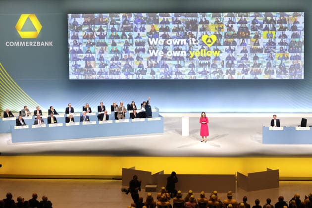 20.05.2026, DEU, Wiesbaden Hauptversammlung Commerzbank AG im Congresszentrum in Wiesbaden Bettina Orlopp, Vorsitzende des Vorstandes der Commerzbank AG *** 20 05 2026, DEU, Wiesbaden Annual General Meeting Commerzbank AG at the Congress Center in Wiesbaden Bettina Orlopp, Chairwoman of the Board of Managing Directors of Commerzbank AG
