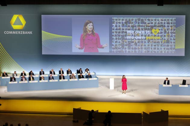 20.05.2026, DEU, Wiesbaden Hauptversammlung Commerzbank AG im Congresszentrum in Wiesbaden Bettina Orlopp, Vorsitzende des Vorstandes der Commerzbank AG *** 20 05 2026, DEU, Wiesbaden Annual General Meeting Commerzbank AG at the Congress Center in Wiesbaden Bettina Orlopp, Chairwoman of the Board of Managing Directors of Commerzbank AG