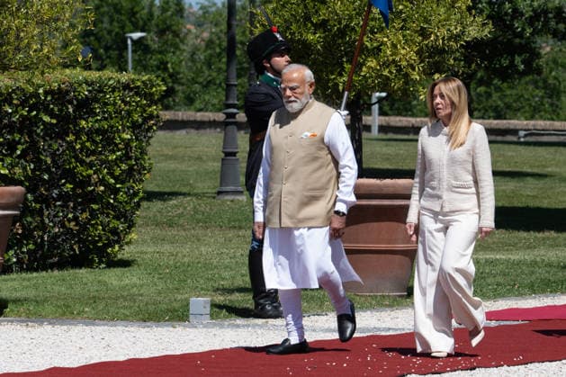 Meloni Meets Modi for Bilateral Talks - Rome Italian Prime Minister Giorgia Meloni meets Indian Prime Minister Narendra Modi at Villa Pamphilj in Rome, Italy on May 20, 2026. Photo by Andrea Bracaglia ABACAPRESS.COM Rome Italy Italy  Copyright: xBracagliaxAndrea ABACAx