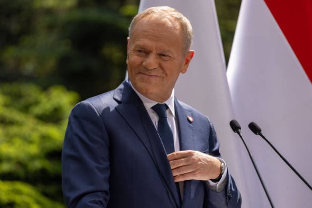 May 20, 2026, Warsaw, Poland: Polish Prime Minister Donald Tusk and Hungarian Prime Minister Peter Magyar during a joint press conference following talks on bilateral cooperation, security and European policy in Warsaw. Warsaw Poland - ZUMAl194 20260520_zip_l194_021 Copyright: xMarekxLadzinskix