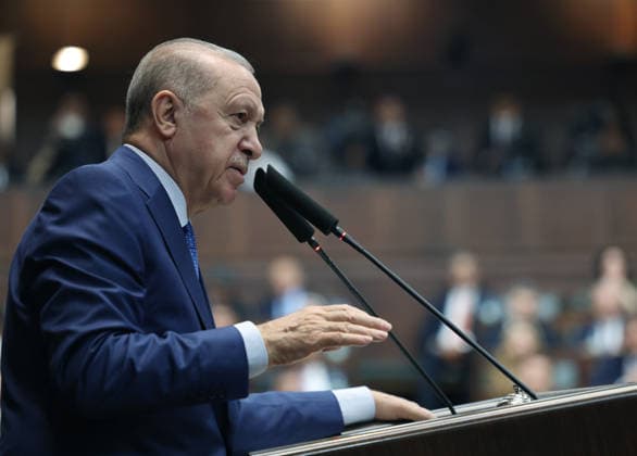 AK Party Group Meeting in Ankara ANKARA, TURKIYE - MAY 20: (----EDITORIAL USE ONLY MANDATORY CREDIT - TURKISH PRESIDENCY MURAT KULA HANDOUT - NO MARKETING NO ADVERTISING CAMPAIGNS - DISTRIBUTED AS A SERVICE TO CLIENTS----) Turkish President and Leader of the Justice and Development (AK) Party Recep Tayyip Erdogan makes remarks at his party s group meeting at the Turkish Grand National Assembly in Ankara, Turkiye on May 20, 2026. TUR Presidency Murat Kula Anadolu Ankara Turkey. Editorial use only. Please get in touch for any other usage.  Copyright: x2026xAnadoluxTURxPresidency xMuratxKulax