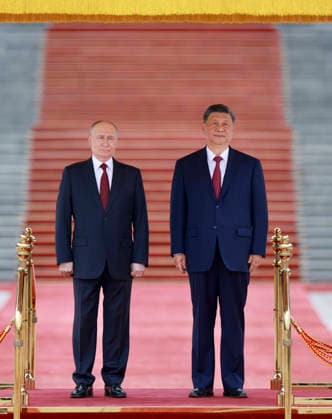 (260520) -- BEIJING, May 20, 2026 -- Chinese President Xi Jinping holds a welcome ceremony for Russian President Vladimir Putin, who is on a state visit to China, at the square outside the east gate of the Great Hall of the People prior to their talks in Beijing, capital of China, May 20, 2026. Xi held talks with Putin at the Great Hall of the People in Beijing on Wednesday. ) CHINA-BEIJING-XI JINPING-RUSSIA-PUTIN-TALKS (CN) DingxHaitao 
