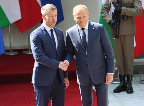 Hungarian prime minister visits Poland Photo: Wojciech Olkusnik East News Newly elected prime minister of Hungary Peter Magyar meets with Polish prime minister Donald Tusk on May 20, 2026 in Warsaw, Poland. This is the first foreign visit of a new Hungarian leader after winning parliamentary elections in April. EN_01677831_0246 