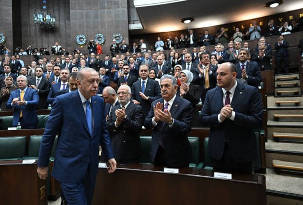 AK Party Group Meeting in Ankara ANKARA, TURKIYE - MAY 20: Turkish President and Leader of the Justice and Development (AK) Party Recep Tayyip Erdogan attends his party s group meeting at the Turkish Grand National Assembly in Ankara, Turkiye on May 20, 2026. Rasit Aydogan Anadolu Ankara Turkey. Editorial use only. Please get in touch for any other usage.  Copyright: x2026xAnadoluxRasitxAydoganx