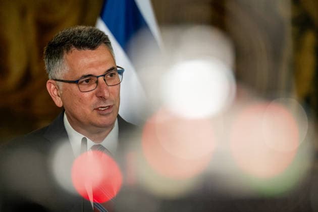Press conference on talks between Czech and Israeli foreign ministers, Petr Macinka (not pictured) and Gideon Saar (pictured) in Prague, Czech Republic, May 20, 2026. (CTKxPhoto OndrejxDeml) CTKPhotoP2026052004875  CTKPhotoP2026052004875