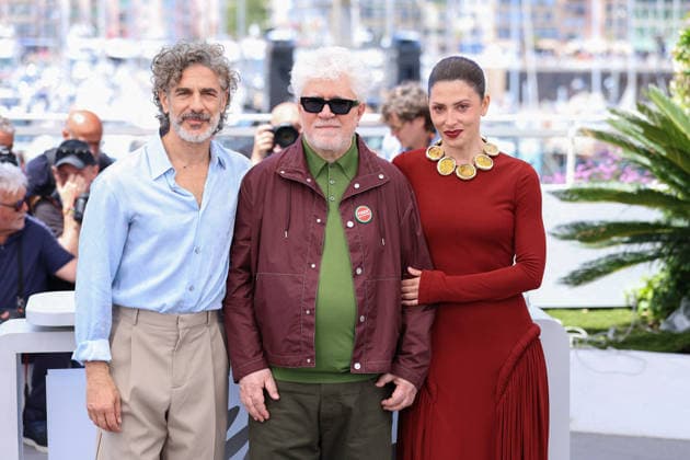 Cannes - Amarga Navidad Photocall Leonardo Sbaraglia, Pedro Almodovar, Barbara Lennie attending the Amarga Navidad photocall during the 79th Cannes Film Festival in Cannes, France on May 20, 2026. Photo by ABACAPRESS.COM Cannes France  Copyright: xDominexJerome ABACAx