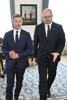 20.05.2026 WARSZAWA PETER MAGYAR PREMIER WEGIER WIZYTA W POLSCE SPOTKANIE Z PREZYDENTEM RP KAROL NAWROCKI 20 05 2026 WARSAW - PETER MAGYAR, PRIME MINISTER OF HUNGARY - VISIT TO POLAND - MEETING WITH THE PRESIDENT OF THE REPUBLIC OF POLAND, KAROL NAWROCKI FOT DAMIAN BURZYKOWSKI NEWSPIX.PL NEWSPIX.PL --- newspix.pl 