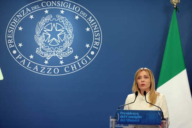 IPA84895269 - Rome, Italy May 20, 2026: Joint statements by Giorgia Melonie and Narendra Modi at the end of the meeting. Prime Minister Giorgia Meloni meets with Prime Minister of India Narendra Modi to further strengthen the strategic partnership between Italy and India at Villa Doria Pamphilj for a discussion on economy, innovation, energy and international cooperation.  Copyright: xmarcoxiacobuccix xmarcoxiacobuccix 84895269