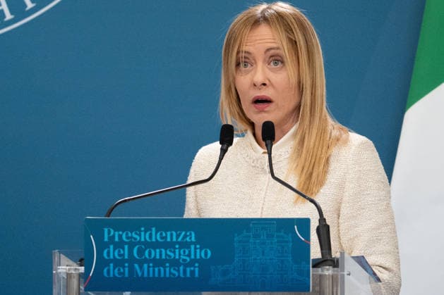 Giorgia Meloni and Narendra Modi At Press Conference - Rome Italian Prime Minister Giorgia Meloni and Indian Prime Minister Narendra Modi meet journalists during a press conference at Villa Pamphilj in Rome, Italy on May 20, 2026. Photo by Andrea Bracaglia ABACAPRESS.COM Rome Italy Italy  Copyright: xBracagliaxAndrea ABACAx