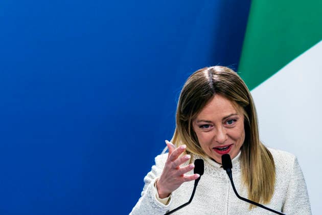May 20, 2026, Rome, Italia, Italy: Statements to the press by Prime Minister Giorgia Meloni. Rome, May 20, 2026 *** Local Caption *** Villa Pamphili, Dichiarazioni alla stampa del il Presidente del Consiglio dei Ministri e del Primo Ministro dell India nella foto la Presidente del Consiglio dei Ministri Giorgia Meloni,Roma 20 05 2026 Rome Italy  - ZUMAa289 20260520_zia_a289_096 Copyright: xFrancescoxFotiax xAgfx