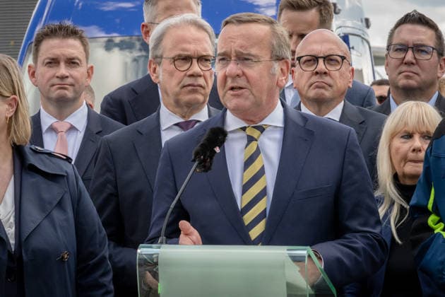 Boris Pistorius, Pakt für den Bevölkerungsschutz Berlin, Bundesverteidigungsminister, Boris Pistorius, Pakt für den Bevölkerungsschutz Berlin Berlin GER *** Boris Pistorius, Pact for Civil Protection Berlin, Federal Minister of Defense, Boris Pistorius, Pact for Civil Protection Berlin Berlin GER