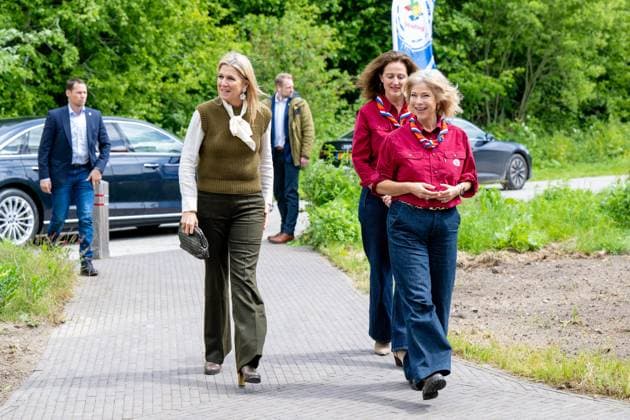 Zeewolde, The Netherlands, 2026-05-20 12:45:32 ZEEWOLDE, 20-05-2026, Scouting Estate Zeewolde. Queen Maxima pays a working visit to Scouting Netherlands in Zeewolde. Queen Maxima visits the organization s office and Scouting Estate Zeewolde. PHOTO: NLBeeld Patrick van Emst Credit: NL Beeld Patrick van Emst  Copyright: xx x