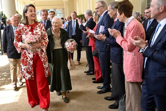 Queen Paola Foundation Awards 2026 BRUSSELS, BELGIUM - MAY 20 : Queen Paola of Belgium and Princess Claire of Belgium pictured during the Queen Paola Foundation Awards in the Orangery at Laeken Palace. Through these Awards, the Foundation aims to recognise initiatives that promote the inclusion and education of disadvantaged young people aged between 3 and 25, whilst inspiring others to get involved or to set up similar projects on May 20, 2026 in Brussels, Belgium, 20 05 2026 Brussels Belgium  Copyright: xDidierxLebrunx