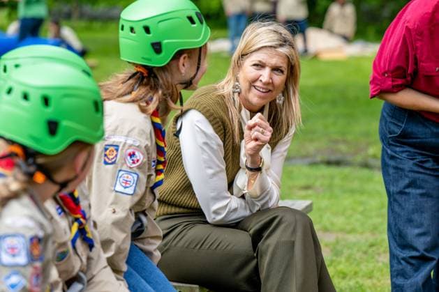 Zeewolde, The Netherlands, 2026-05-20 13:25:06 ZEEWOLDE, 20-05-2026, Scouting Estate Zeewolde. Queen Maxima pays a working visit to Scouting Netherlands in Zeewolde. Queen Maxima visits the organization s office and Scouting Estate Zeewolde. PHOTO: NLBeeld Patrick van Emst Credit: NL Beeld Patrick van Emst  Copyright: xx x