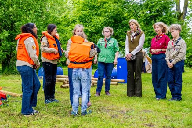 Zeewolde, The Netherlands, 2026-05-20 13:37:33 ZEEWOLDE, 20-05-2026, Scouting Estate Zeewolde. Queen Maxima pays a working visit to Scouting Netherlands in Zeewolde. Queen Maxima visits the organization s office and Scouting Estate Zeewolde. PHOTO: NLBeeld Patrick van Emst Credit: NL Beeld Patrick van Emst  Copyright: xx x
