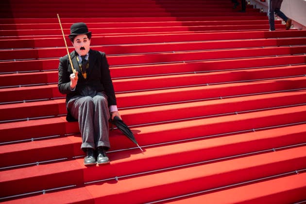Cannes Notre Salut Red Carpert EB Charlie Chaplin lookalike Anthony Charlot Champeil on the red carpet before the Notre Salut screening during the 79th annual Cannes Film Festival at Palais des Festivals on May 20, 2026 in Cannes, France. Photo by Eliot Blondet ABACAPRESS.COM Cannes France France  Copyright: xBlondetxEliot ABACAx