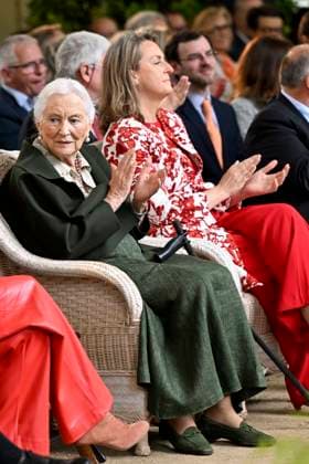 Queen Paola Foundation Awards 2026 BRUSSELS, BELGIUM - MAY 20 : Queen Paola of Belgium and Princess Claire of Belgium pictured during the Queen Paola Foundation Awards in the Orangery at Laeken Palace. Through these Awards, the Foundation aims to recognise initiatives that promote the inclusion and education of disadvantaged young people aged between 3 and 25, whilst inspiring others to get involved or to set up similar projects on May 20, 2026 in Brussels, Belgium, 20 05 2026 Brussels Belgium  Copyright: xDidierxLebrunx