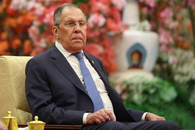 CHINA, BEIJING - MAY 20, 2026: Russia s Foreign Minister Sergei Lavrov attends an informal tea meeting at the Great Hall of the People. Vladimir Putin, President of Russia, makes an official visit to mark 25 years since the 2001 Treaty of Good Neighbourliness and Friendly Cooperation between Russia and China. Alexander Kazakov Russian Presidential Press and Information Office TASS  92785229