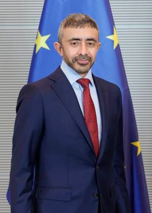 Außenminister der Vereinigten Arabischen Emirate, Scheich Abdullah bin Zayed Al Nahyan, Deutschland, Berlin, Reichstag, Bundestagspräsidentin Julia Klöckner empfängt den Außenminister der Vereinigten Arabischen Emirate, Scheich Abdullah bin Zayed Al Nahyan, zu einem Gespräch. *** Foreign Minister of the United Arab Emirates, Sheikh Abdullah bin Zayed Al Nahyan, Germany, Berlin, Reichstag, Bundestag President Julia Klöckner receives the Foreign Minister of the United Arab Emirates, Sheikh Abdullah bin Zayed Al Nahyan, for talks